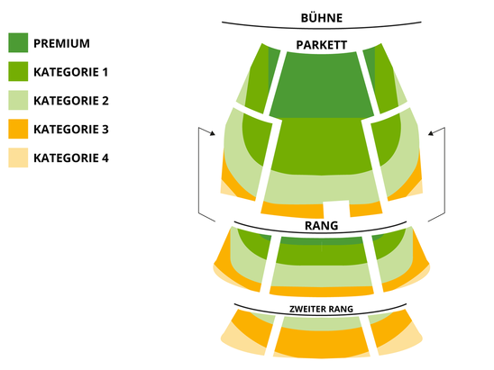 Saalplan &JULIA - Das Pop-Musical mit Ticket und Hotel