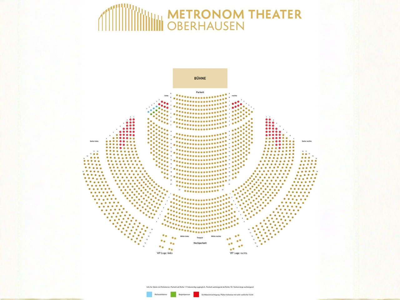 Saalplan Blue Man Group Oberhausen mit Ticket und Hotel