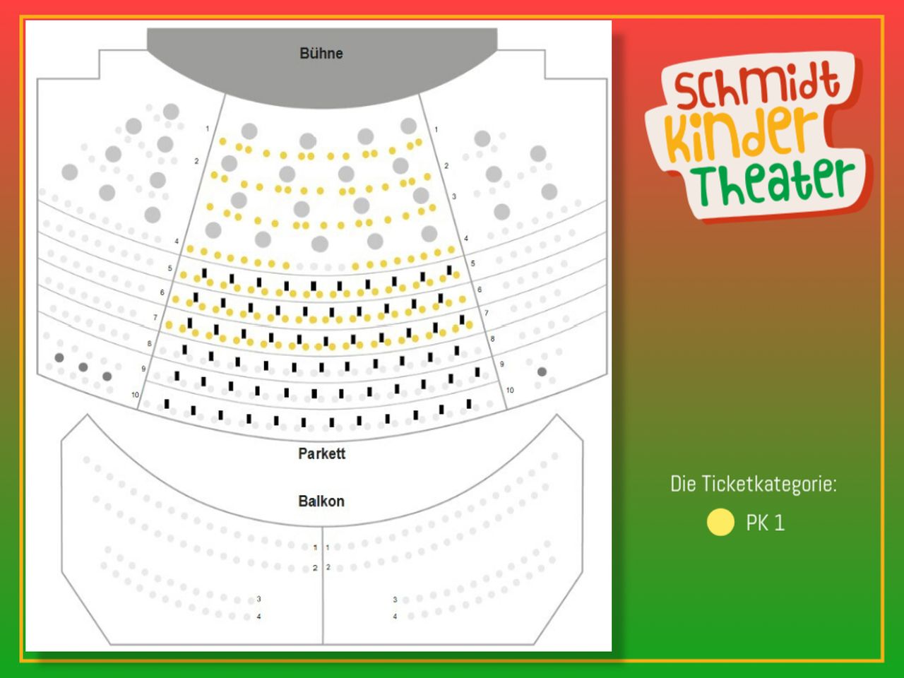 Saalplan Der Räuber Hotzenplotz in Hamburg – Kindermusical mit Ticket & Hotel