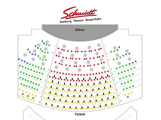 Saalplan Der 50 Dollar Diktator mit Ticket und Hotel