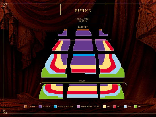 Saalplan DAS PHANTOM DER OPER mit Ticket und Hotel